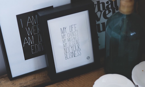 framed quotes